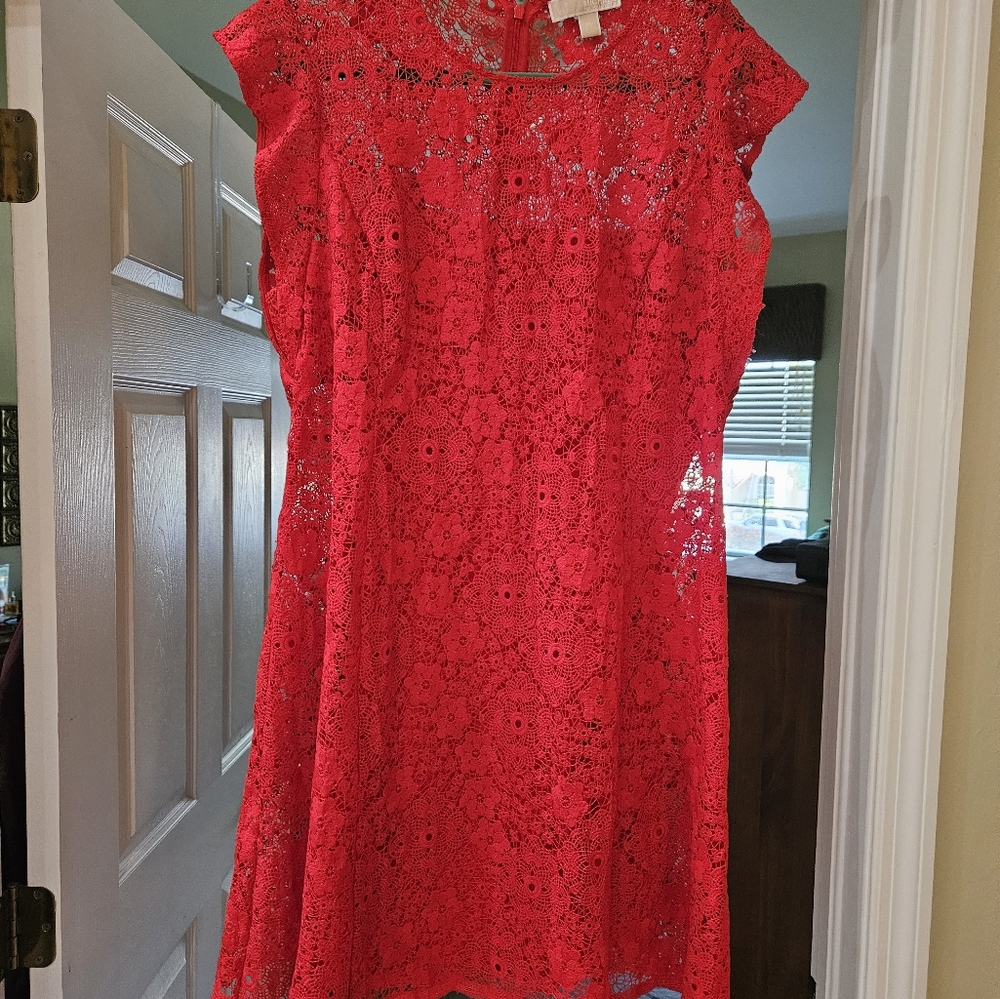 Michael Kors red cocktail dress